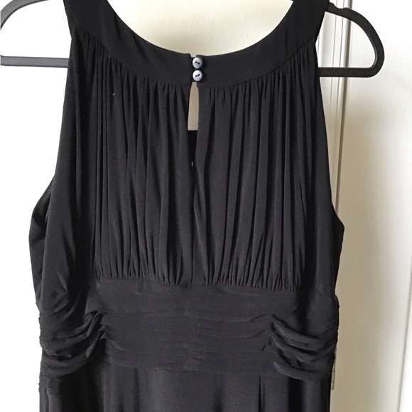 SLNY Plus Size Black 3/4 Sleeveless Long Dress Size 18W - Picture 2 of 6